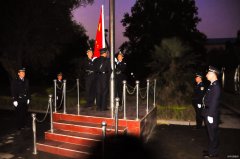 河南亿兆体育义煤公司千秋煤矿：国旗飘飘送祝福
